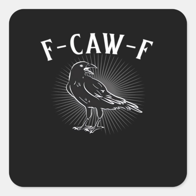 Sticker Carré F-Caw-F Funny Casual (Devant)