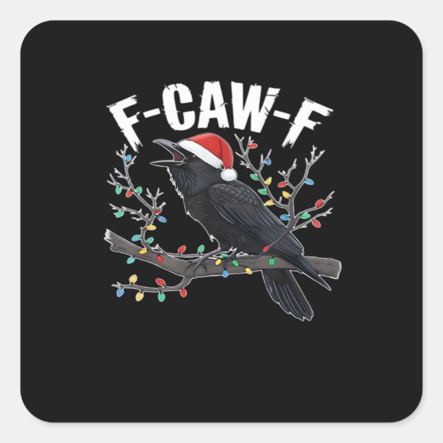 Sticker Carré F-Caw-F Funny Trendy (Devant)