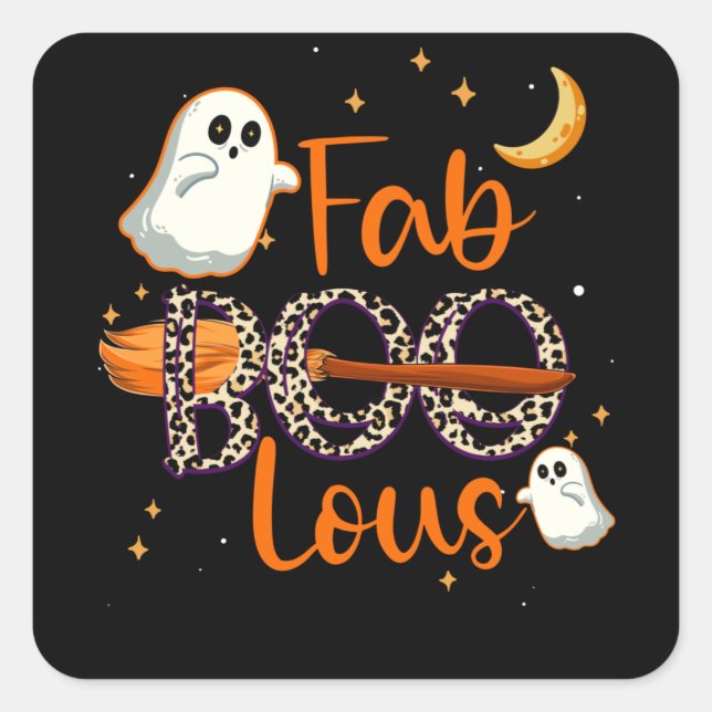 Sticker Carré Fab bol lous - Halloween (Devant)