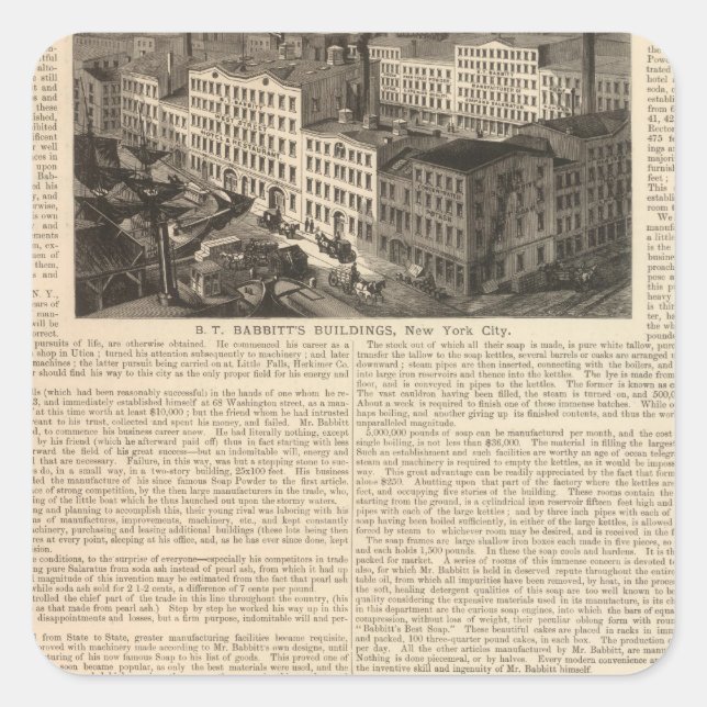 Sticker Carré Fabrication, Entrepôts (Devant)