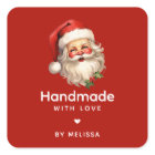 Fabriqué à la main avec l'amour Père Noël Rétro No