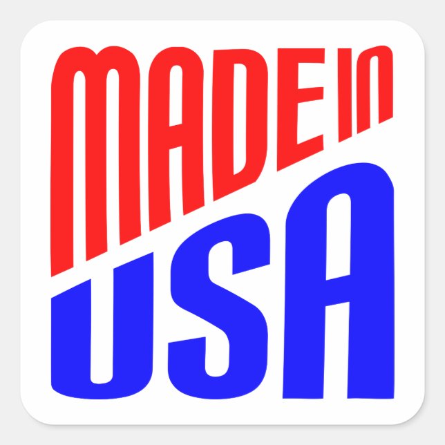 Sticker Carré Fabriqué aux États-Unis (Devant)