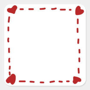 Sticker Carré Fabriqué avec amour