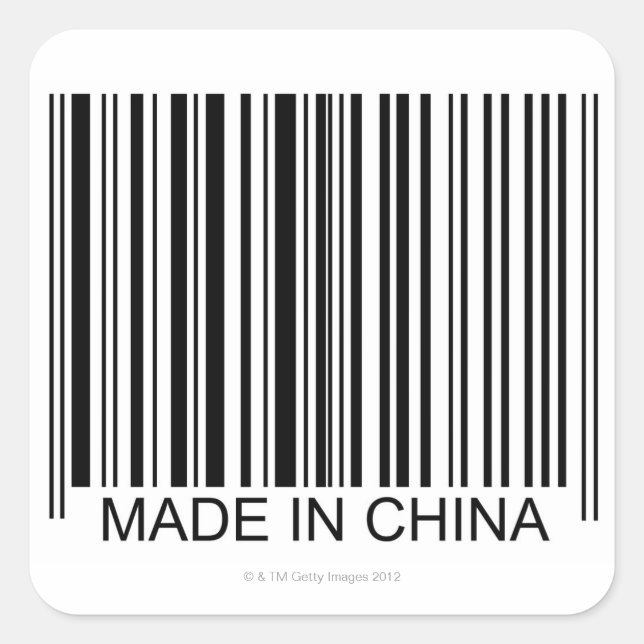 Sticker Carré Fabriqué en Chine (Devant)