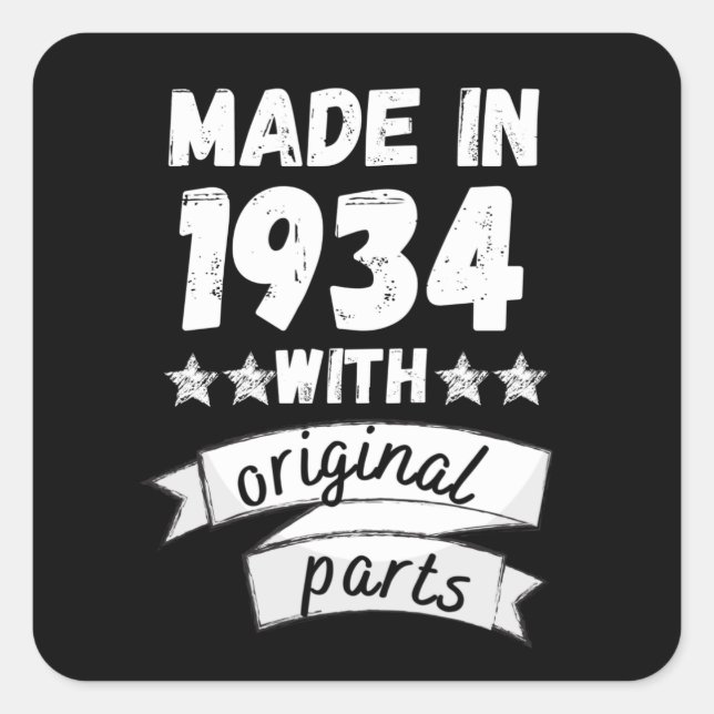 Sticker Carré fabriqués en 1934 avec pièces d'origine, (Devant)