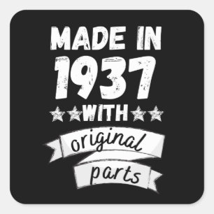 Sticker Carré fabriqués en 1937 avec des pièces d'origine,