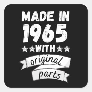 Sticker Carré fabriqués en 1965 avec des pièces d'origine,
