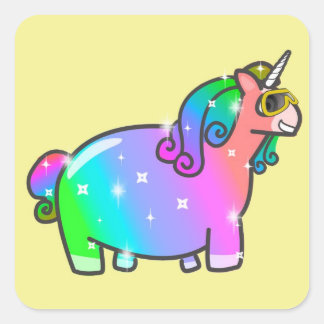 Sticker Carré Fabulous Unicorn
