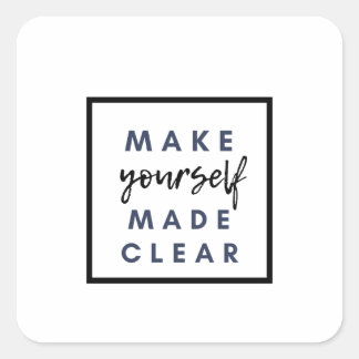Sticker Carré faire clairement savoir