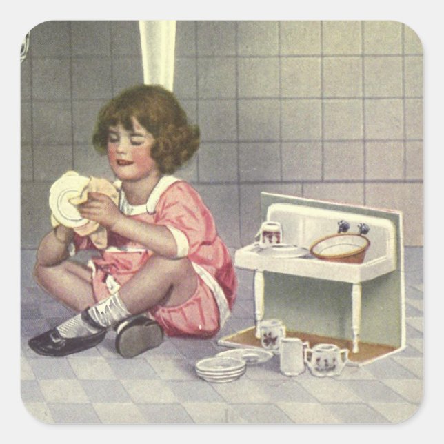 Sticker Carré Faire des plats (Devant)