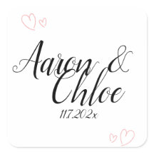 Faire-part de mariage de calligraphie minimaliste 