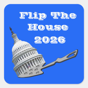 Sticker Carré Faire voter la Chambre en bleu 2026