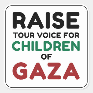 Sticker Carré Faites entendre votre voix pour les enfants de Gaz