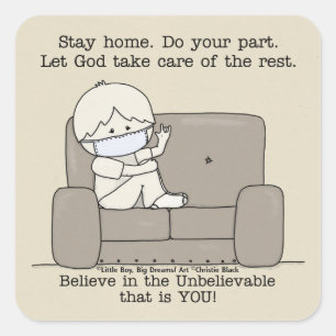 Sticker Carré Faites votre part