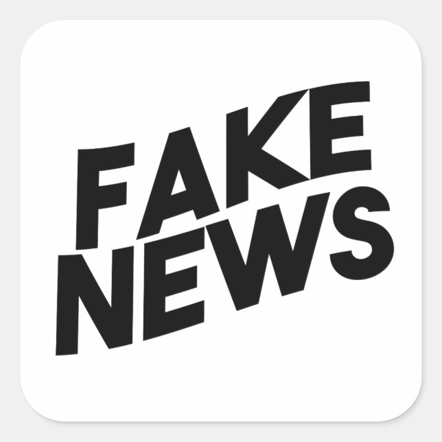 Sticker Carré Fake News Post Truth à la mode (Devant)