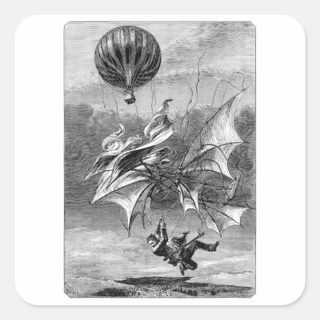 Sticker Carré Fall of the Flying Man (Devant)