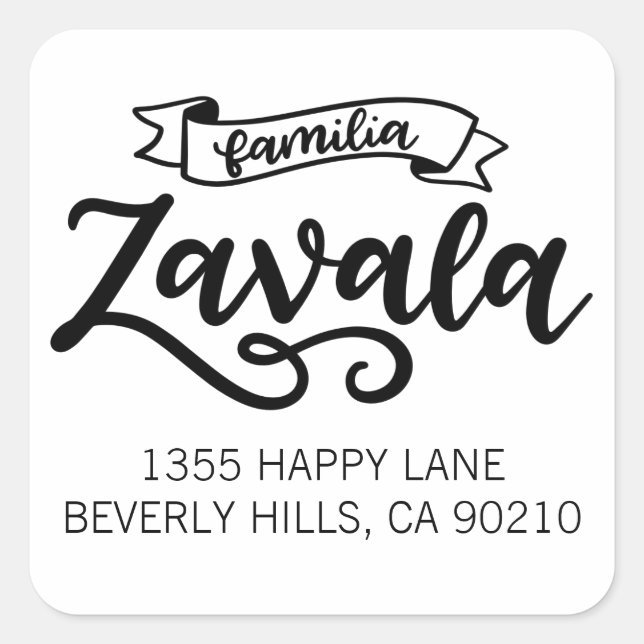 Sticker Carré Familia Zavala, (Devant)