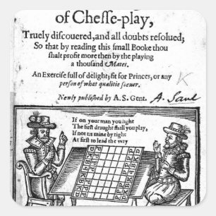 Sticker Carré Famous Game of Chess, 1614