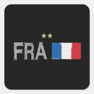 Sticker Carré Fan de football France Chemise Française