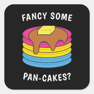 Sticker Carré Fancy Certains Pâtisseries Drôle LGBTQ Pansexual P