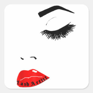Sticker Carré Fancy Women's Makeup-Lash Extensions