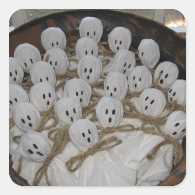 Sticker Carré Fantômes Lollipop (Devant)