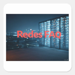 Sticker Carré FAQ Redes
