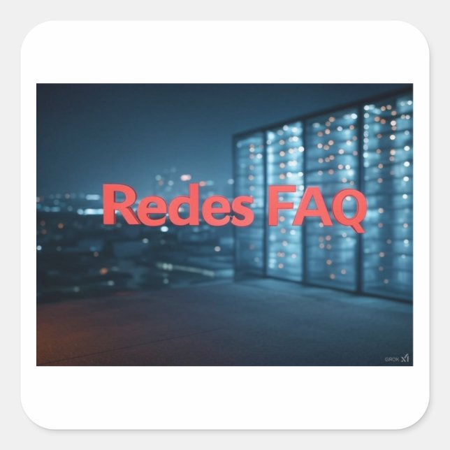 Sticker Carré FAQ Redes (Devant)