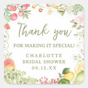 Sticker Carré Farmers Fresh off the Market Enterrement de mariag