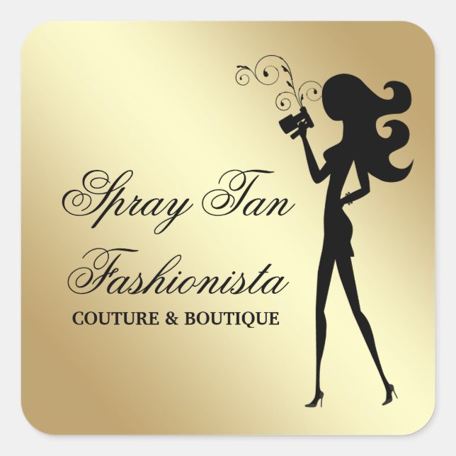 Sticker Carré Fashionista de Tan de 311 jets (Devant)