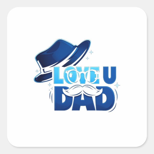 Sticker Carré father's day (Devant)