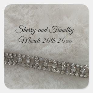 Sticker Carré Faux Fur and Bling Jewers