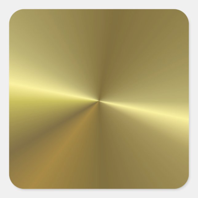 Sticker Carré Faux Gold Metallic Look Blank Modèle tendance (Devant)