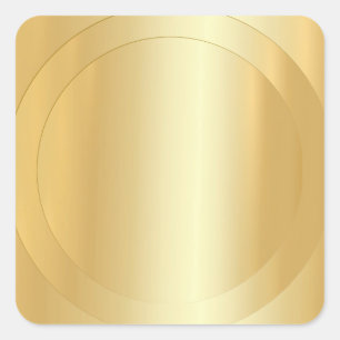 Sticker Carré Faux Gold Modern Ajouter Votre Modèle Vide