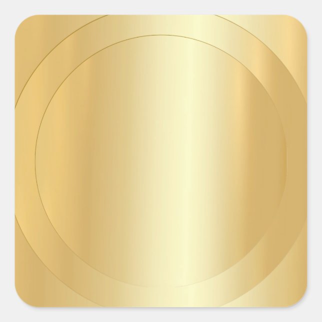 Sticker Carré Faux Gold Modern Ajouter Votre Modèle Vide (Devant)