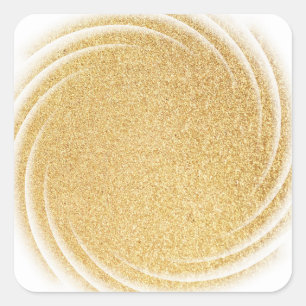 Sticker Carré Faux Gold Parties scintillant Blank Modèle Glamor