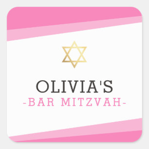 Sticker Carré FAVOR ENVELOPE SEAL star simple moderne ROSE