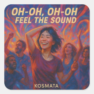 Sticker Carré Feel the Sound - Aufkleber