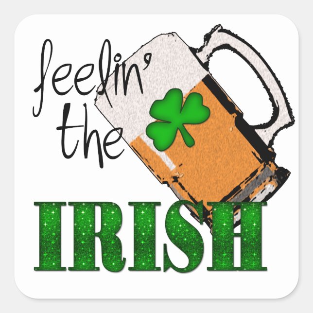 Sticker Carré Feelin' The Irish FTIX (Devant)