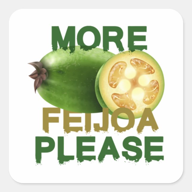 STICKER CARRÉ FEIJOA FRUIT ! CADEAU POUR LES AMATEURS RAREMENT D (Devant)