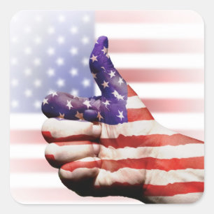 Sticker Carré Félicitations aux Etats-Unis !