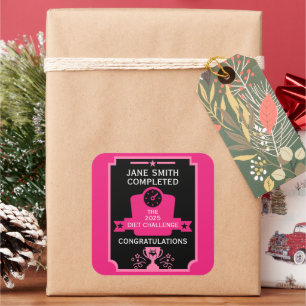 Sticker Carré Félicitations pour perte de poids