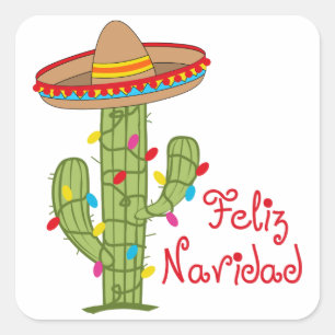 Sticker Carré Feliz Navidad