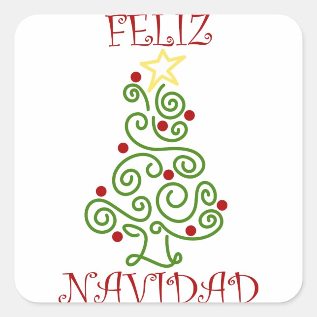 Sticker Carré Feliz Navidad (Devant)