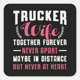 Sticker Carré Femme De Camionneurs Ensemble Pour Jamais N'A Été 