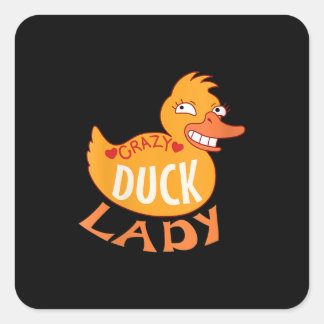 Sticker Carré Femme Duck Lady Duck Duckkké Et Duckky