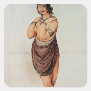 Sticker Carré Femme indienne