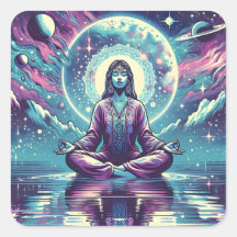 Femme Méditant Spirituel Serene Art