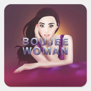 Sticker Carré Femme TEE Boujee