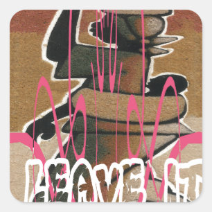 Sticker Carré Femmes et enfants La vie n'est pas juste ; habitue